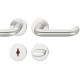 Handle set on round roses WC, aluminium F1