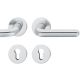 Handle set on round roses PZ, stainless steel matt