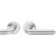 Handle set on round roses BAC, stainless steel matt