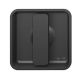 Sliding door handle with WC knob, square, aluminium S8