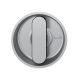 Sliding door handle with WC knob, round, stainless steel