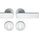 Handle set on round roses BB, stainless steel matt