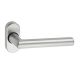 Handle for framed doors 1080 FS (for fire safety doors) on oval rose, st. steel
