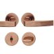 Handle set on round roses WC, light bronze