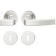 Handle set on round roses BB, aluminium F1