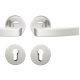 Handle set on round roses PZ, aluminium F1
