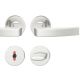 Handle set on round roses WC, aluminium F1