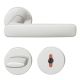 Handle set on round roses WC, door thickness 39-58 mm, aluminium F1