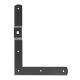 2153 Corner hinges (pair), 250x200mm, black