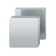 Door knob 0811 25, one-sided fastening,stainless steel fine matt