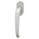 Window handle on oval rose, aluminium F1