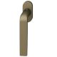 Window handle on oval rose, medium dark bronze tone S5