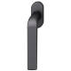 Window handle on oval rose, black blasted S8