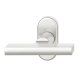 Window handle on oval rose, aluminium F1