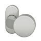 0809F fireproof fixed door knob, on oval rose, aluminium F1