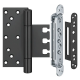 Door hinge set VX 7729/160-4 HA MSTS, VX 7531 3D, VX 7561 KK,  black RAL9005