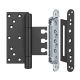 Door hinge set VX 7729/160-4 HA MSTS, VX 7531 3D, VX 7561 KK,  black RAL9005