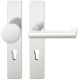 FSB 79 1031 door knob set with backplates for fireproof emergency doors, PZ 92mm, natural aluminium F1,RIGHT