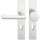 FSB 79 1031 door knob set with backplates for fireproof emergency doors, PZ 92mm, natural aluminium F1,LEFT
