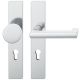 FSB 79 1031 door knob set with backplates for fireproof emergency doors, PZ 92mm, stainless steel,RIGHT