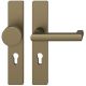 FSB 79 1031 door knob set with backplates for fireproof emergency doors, PZ 72mm, medium dark bronze S5,RIGHT