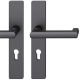 FSB 79 1031 handle set with backplates for fireproof emergency doors, PZ 72mm, matt black S8,RIGHT