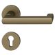 FSB 79 1031 handle set with PZ round roses for fireproof emergency doors, medium dark bronze S5