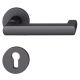 FSB 79 1031 handle set with PZ round roses for fireproof emergency doors, matt black S8