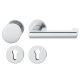 FSB 79 1031 door knob set with PZ round roses for fireproof emergency doors, stainless steel,RIGHT