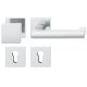 FSB 79 1031 door knob set with PZ square roses for fireproof emergency doors, stainless steel,RIGHT