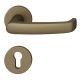 FSB 79 1045 handle set with PZ round roses for fireproof emergency doors, medium dark bronze S5