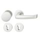 FSB 79 1045 door knob set with PZ round roses for fireproof emergency doors, natural aluminium F1,RIGHT