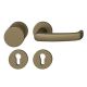 FSB 79 1045 door knob set with PZ round roses for fireproof emergency doors, medium dark bronze S5,RIGHT