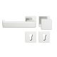 FSB 79 1074 door knob set with PZ square roses for fireproof emergency doors, natural aluminium F1,LEFT