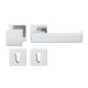 FSB 79 1074 door knob set with PZ square roses for fireproof emergency doors, stainless steel,RIGHT