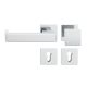 FSB 79 1074 door knob set with PZ square roses for fireproof emergency doors, stainless steel,LEFT