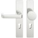 FSB 79 1134 door knob set with backplates for fireproof emergency doors, PZ 92mm, natural aluminium F1,LEFT