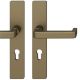 FSB 79 1134 handle set with backplates for fireproof emergency doors, PZ 92mm, medium dark bronze S5,RIGHT