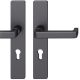 FSB 79 1134 handle set with backplates for fireproof emergency doors, PZ 92mm, matt black S8,RIGHT