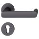 FSB 79 1290 handle set with PZ round roses for fireproof emergency doors, matt black S8