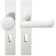FSB 79 1290 door knob set with backplates for fireproof emergency doors, PZ 72mm, natural aluminium F1,RIGHT