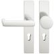 FSB 79 1290 door knob set with backplates for fireproof emergency doors, PZ 92mm, natural aluminium F1,LEFT