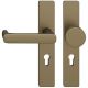 FSB 79 1290 door knob set with backplates for fireproof emergency doors, PZ 92mm, medium dark bronze S5,LEFT