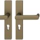 FSB 79 1290 handle set with backplates for fireproof emergency doors, PZ 92mm, medium dark bronze S5,RIGHT