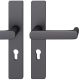 FSB 79 1290 handle set with backplates for fireproof emergency doors, PZ 92mm, matt black S8,RIGHT