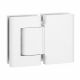 BL 8015 SOL Double-sided hinge for solid glass doors, glass/glass, matt white RAL9016 (095)