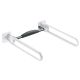 WC backrest, attaches to support rail on both sides, st. steel/PUR