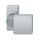 Fixed door knob 07 0812 on square rose, stainless steel