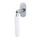 Window handle ALBA K267B, brass chrome-plated, satin + white porcelain (MD)