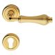 ALDAR handle/rose 103 set, PZ, brass gold-plated matt/polished